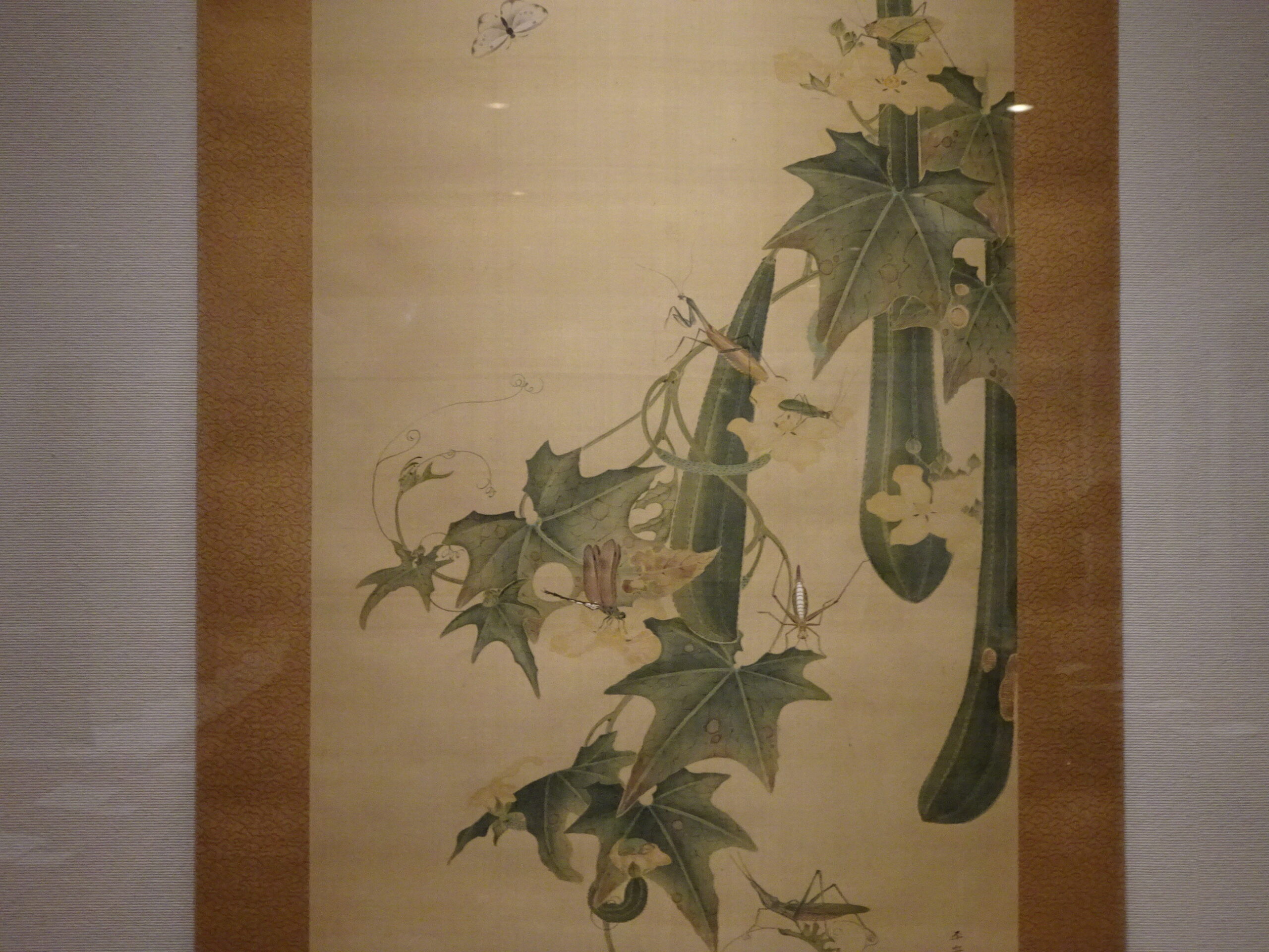 伊藤若沖、糸瓜群虫図、超希少・大判画集画、新品高級額装付 糸瓜群虫図 Hechima Gunchu-zu(Snake Gourds and Insects